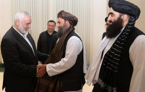 گفتگوی معاون نخست وزیر طالبان با هنیه و امیر قطر در تهران گفتگوی معاون نخست وزیر طالبان با هنیه و امیر قطر در تهران