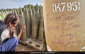 Nikki Haley’s message on artillery shell is support for ‘slaughter of humanity’: Iran Nikki Haley’s message on artillery shell is support for ‘slaughter of humanity’: Iran