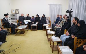 Leader meets families of air defense staff martyred in Israeli airstrike 