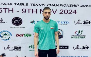 Iran’s Gholami wins bronze at Lagos Para Table Tennis Open