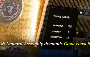 UN General Assembly demands Gaza ceasefire