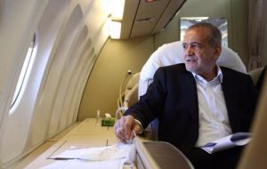 President Pezeshkian departs Tehran for D-8 meeting in Egypt