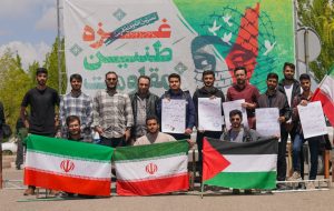 برپایی تجمع دانشجویان زنجان در حمایت از مردم فلسطین + تصاویر
