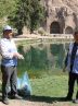 Taq-e Bostan historic site cleaned on National Earth Day