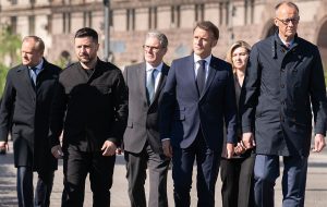 European leaders make symbolic visit to Kyiv