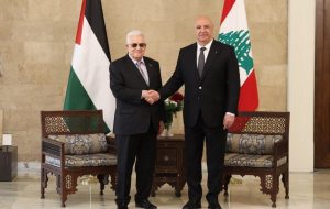 Abbas visits Beirut ahead of Ortagus as issue of displaced Palestinians takes center stage